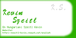 kevin szeitl business card